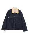 Charles Jeffrey Loverboy Knitted-collar Jacket In Blue