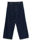 Charles Jeffrey Loverboy Knitted-patch Wide-leg Jeans In Blue
