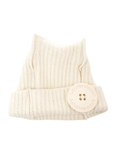 Pre-owned Charles Jeffrey Loverboy Lambswool Knit Hat In Neutral