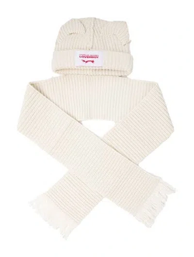 Pre-owned Charles Jeffrey Loverboy Lambswool Snood W/ Tags In Neutrals