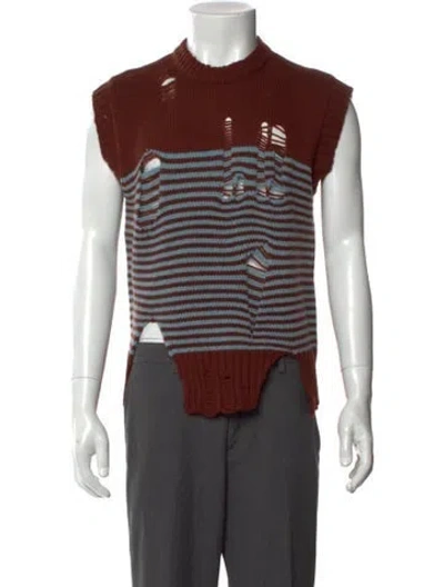 Pre-owned Charles Jeffrey Loverboy Lambswool Striped Pullover In Multi