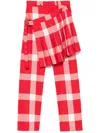 Charles Jeffrey Loverboy Layered Trousers In Red