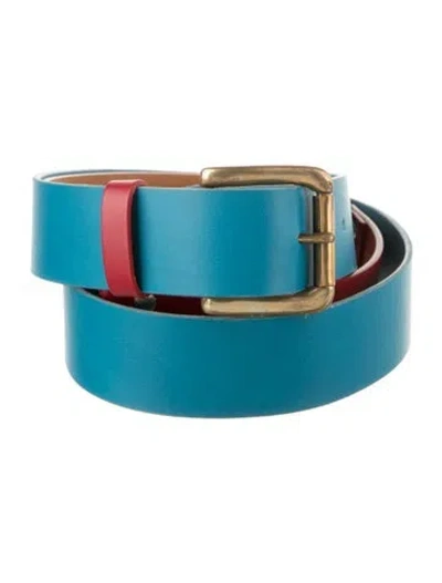 Pre-owned Charles Jeffrey Loverboy Leather Waist Belt W/ Tags In Blue