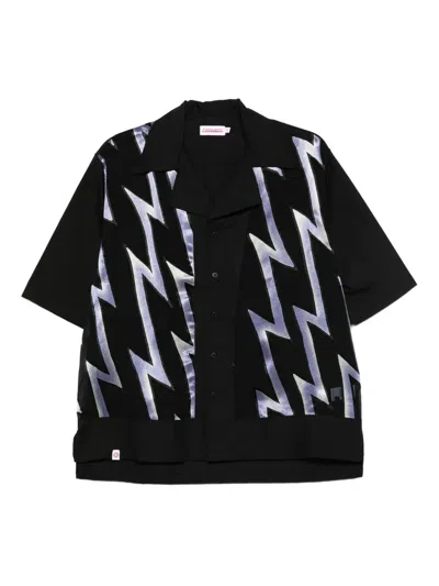 Charles Jeffrey Loverboy Lightning-print Shirt In Black