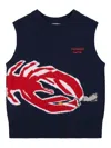 Charles Jeffrey Loverboy Lobster-pattern Vest In Blue