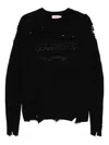 Charles Jeffrey Loverboy Logo Distressed Sweater In Black