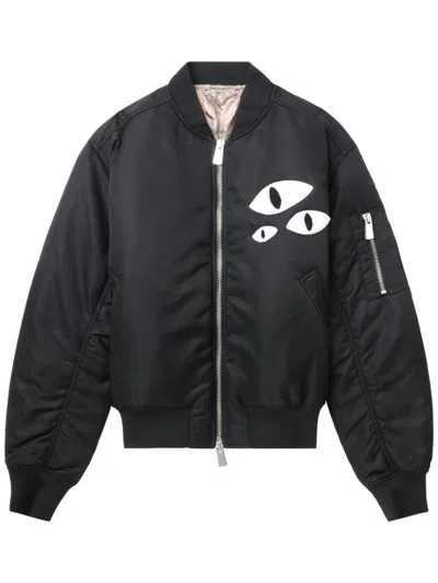 Charles Jeffrey Loverboy Logo-embroidered Bomber Jacket In Black