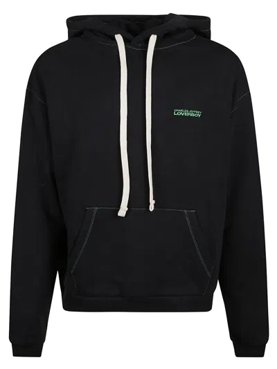 Charles Jeffrey Loverboy Ears Organic Cotton Hoodie In Black