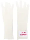 Charles Jeffrey Loverboy Logo-patch Knitted Gloves In White