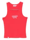Charles Jeffrey Loverboy Logo Ribbed Tank Top In Red