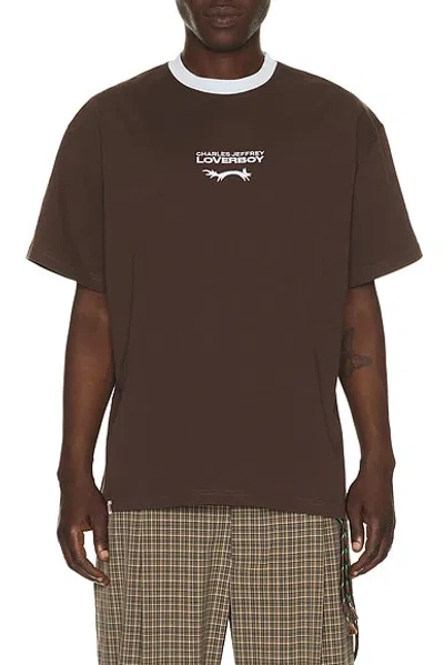 Charles Jeffrey Loverboy Logo Tee In Brown