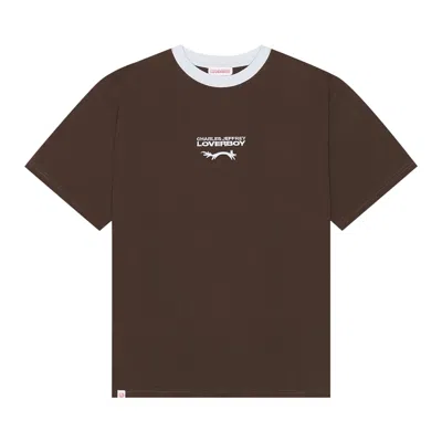 Pre-owned Charles Jeffrey Loverboy Logo Tee 'brown/light Blue' | Men's Size Xs