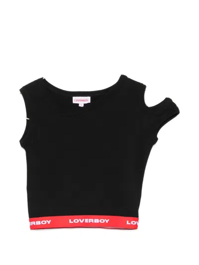 Charles Jeffrey Loverboy Logo-waistband T-shirt In Black