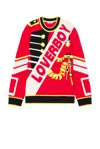 Charles Jeffrey Loverboy Intarsia-logo Sweater In Red Soldier