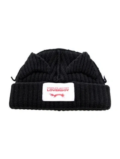 Pre-owned Charles Jeffrey Loverboy Men's Black Beanie W/tags