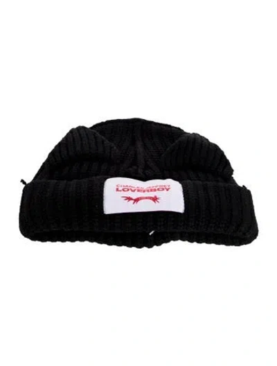 Pre-owned Charles Jeffrey Loverboy Men's Black Wool  Winter Beanie W/tags