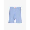 Charles Jeffrey Loverboy Mens Striped Knitted Merino-wool Pyjama Shorts Blue In Blue