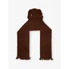 Charles Jeffrey Loverboy Mens  Chunky Ears Knitted Beanie Scarf In Brown