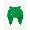 Charles Jeffrey Loverboy Mens Green Rabbit Logo-patch Wool-blend Beanie Hat In Green