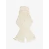 Charles Jeffrey Loverboy Mens Ecru Chunky Ears Beanie Wool-blend Scarf In Neutral