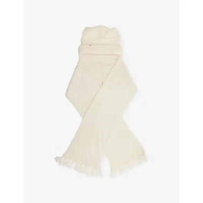 Charles Jeffrey Loverboy Mens Ecru Chunky Ears Beanie Wool-blend Scarf In Neutral