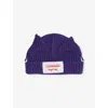 Charles Jeffrey Loverboy Mens Chunky-ear Logo-patch Knitted Wool-blend Beanie Hat Purple In Purple