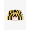 Charles Jeffrey Loverboy Chunky Ears Beanie Hat In Yellow & Navy Stripe
