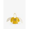 Charles Jeffrey Loverboy Mens Yellow + Ecru Banana Leather Cross Body Bag
