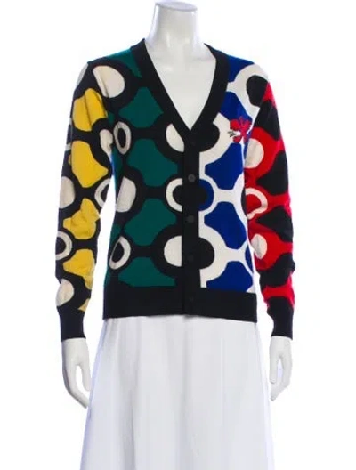 Pre-owned Charles Jeffrey Loverboy Merino Wool Printed Sweater In Blue