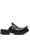 Charles Jeffrey Loverboy Black Sheathed Moggies Mules In Schwarz