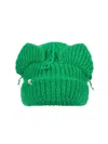 Charles Jeffrey Loverboy Mohair Chunky Ears Beanie In Green