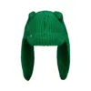 Charles Jeffrey Loverboy Mohair Chunky Rabbit Beanie In Green