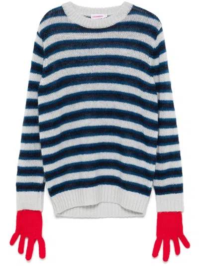 Charles Jeffrey Loverboy Mohair Gloves Jumper In Blue