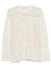 Charles Jeffrey Loverboy Monogram-jacquard Mesh T-shirt In 中性色