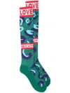 Charles Jeffrey Loverboy Monster Lurex Socks In Green