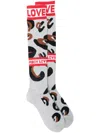 Charles Jeffrey Loverboy Monster Lurex Socks In Grey