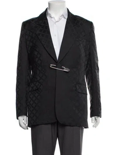 Pre-owned Charles Jeffrey Loverboy Moto Jacket In Black