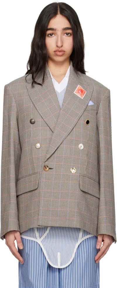 Charles Jeffrey Loverboy Multicolor Edinburgh Blazer In Wales Check