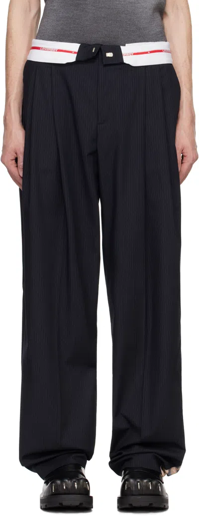 Charles Jeffrey Loverboy Navy Edinburgh Trousers In Blu
