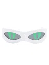 Charles Jeffrey Loverboy Neko Rectangle-frame Sunglasses In White