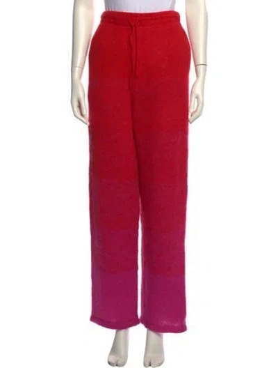 Pre-owned Charles Jeffrey Loverboy Nylon Straight Leg Pants In Pink