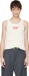 Charles Jeffrey Loverboy Off-white Logo Tank Top In White
