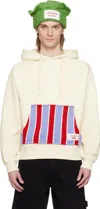 Charles Jeffrey Loverboy Off-white Patch Rabbit Ears Hoodie In Ecru
