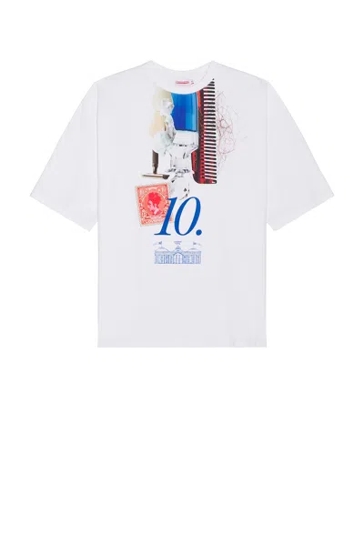 Charles Jeffrey Loverboy Oversized 10 Year Tee In Blue Perfume Graphic