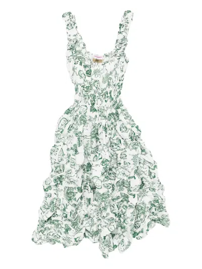 Charles Jeffrey Loverboy Parachute Dress In Green