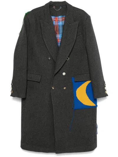 Charles Jeffrey Loverboy Patch-detail Coat In Grey