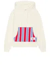 Charles Jeffrey Loverboy Off-white Patch Rabbit Ears Hoodie In Ecru