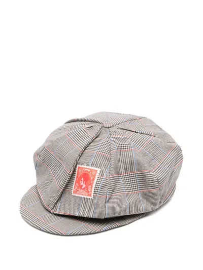 Charles Jeffrey Loverboy Patterned Baker Boy Hat In Brown