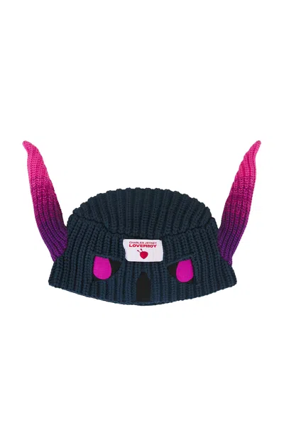 Charles Jeffrey Loverboy P.e.k.k.a. Beanie In Black  Purple  & Pink