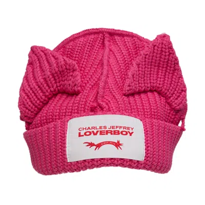Charles Jeffrey Loverboy Pink Beanie With A Patch